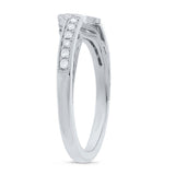 0.23ct 14k White Gold Diamond Shadow Band