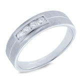 0.31ct 14k White Gold Diamond Men's Band