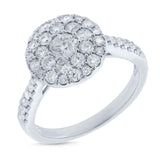 1.15ct 14k White Gold Diamond Cluster Lady's Ring