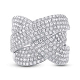 2.33ct 14k White Gold Diamond Bridge Ring