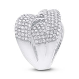 2.33ct 14k White Gold Diamond Bridge Ring