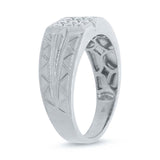 0.29ct 14k White Gold Diamond Men's Ring