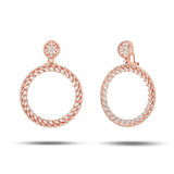 2.51ct 14k Rose Gold Diamond Earring