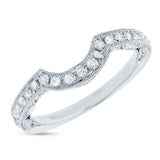 0.51ct 14k White Gold Diamond Shadow Band