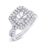 0.95ct 14k White Gold Diamond Semi-mount Ring