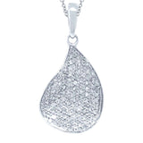0.36ct 14k White Gold Diamond Pave Pendant