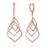0.57ct 14k Rose Gold Diamond Earring