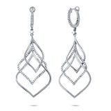 0.57ct 14k White Gold Diamond Earring