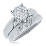 0.19ct 14k White Gold Diamond Wedding Set Pave