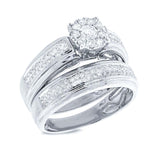 0.61ct 14k White Gold Diamond Wedding Set