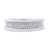 0.40ct 14k White Gold Diamond Pave Men's Band