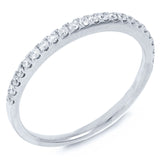 0.22ct 14k White Gold Diamond Lady's Band Size 4
