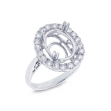 0.74ct 18k White Gold Diamond Semi-mount Ring