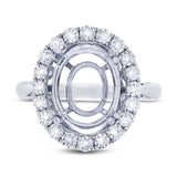 0.74ct 18k White Gold Diamond Semi-mount Ring