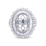 2.53ct 18k White Gold Diamond Semi-mount Ring