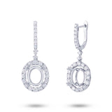 2.21ct 18k White Gold Diamond Semi-mount Earring