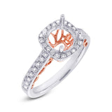 0.44ct 14k Two-tone Rose Gold Diamond Semi-mount Ring