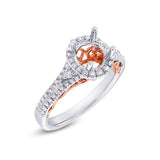 0.38ct 14k Two-tone Rose Gold Diamond Semi-mount Ring