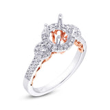 0.46ct 14k Two-tone Rose Gold Diamond Semi-mount Ring