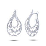 2.10ct 14k White Gold Diamond Earring