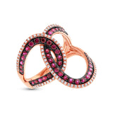 0.24ct Diamond & 0.89ct Ruby 14k Rose Gold Ring