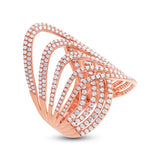 1.90ct 14k Rose Gold Diamond Lady's Ring