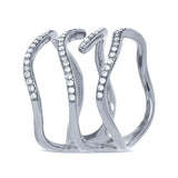 0.45ct 14k White Gold Diamond Lady's Ring Size 8
