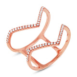 0.23ct 14k Rose Gold Diamond Lady's Ring Size 5