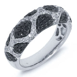 1.00ct 14k White Gold Black & White Diamond Ring