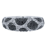 1.00ct 14k White Gold Black & White Diamond Ring