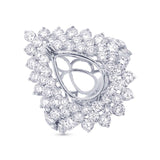 2.91ct 18k White Gold Diamond Semi-mount Ring