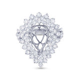 2.91ct 18k White Gold Diamond Semi-mount Ring