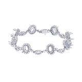 3.04ct 18k White Gold Diamond Semi-mount Bracelet