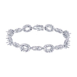 4.47ct 18k White Gold Diamond Semi-mount Bracelet