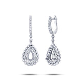 2.14ct 18k White Gold Diamond Semi-mount Earring