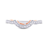 0.23ct 14k Two-tone Rose Gold Diamond Shadow Band
