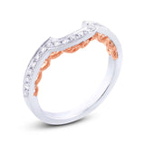 0.27ct 14k Two-tone Rose Gold Diamond Shadow Band