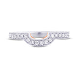 0.27ct 14k Two-tone Rose Gold Diamond Shadow Band