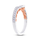 0.27ct 14k Two-tone Rose Gold Diamond Shadow Band