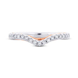 0.25ct 14k Two-tone Rose Gold Diamond Shadow Band