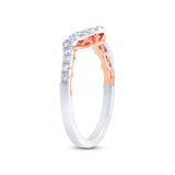 0.26ct 14k Two-tone Rose Gold Diamond Shadow Band