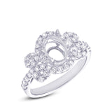 0.86ct 18k White Gold Diamond Semi-mount Ring