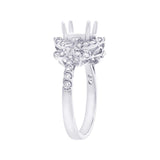 0.86ct 18k White Gold Diamond Semi-mount Ring