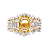 1.83ct 18k Yellow Gold Diamond Semi-mount Ring