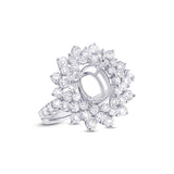 2.08ct 18k White Gold Diamond Semi-mount Ring