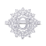 2.08ct 18k White Gold Diamond Semi-mount Ring