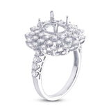 2.08ct 18k White Gold Diamond Semi-mount Ring