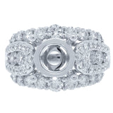 1.70ct 18k White Gold Diamond Semi-mount Ring Size 9.5