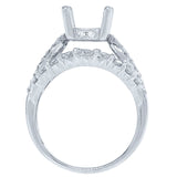1.70ct 18k White Gold Diamond Semi-mount Ring Size 9.5