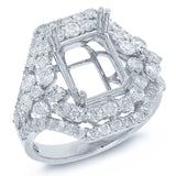 1.74ct 18k White Gold Diamond Semi-mount Ring